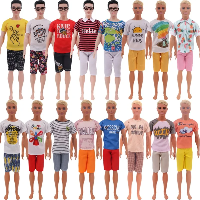 Mini Suit 2pcs/set T-shirt+shorts,for 11.8inch American Man'