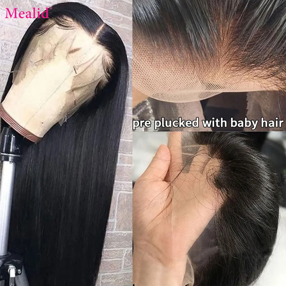 32-дюймовые прозрачные искусственные человеческие волосы на сетке 13x4