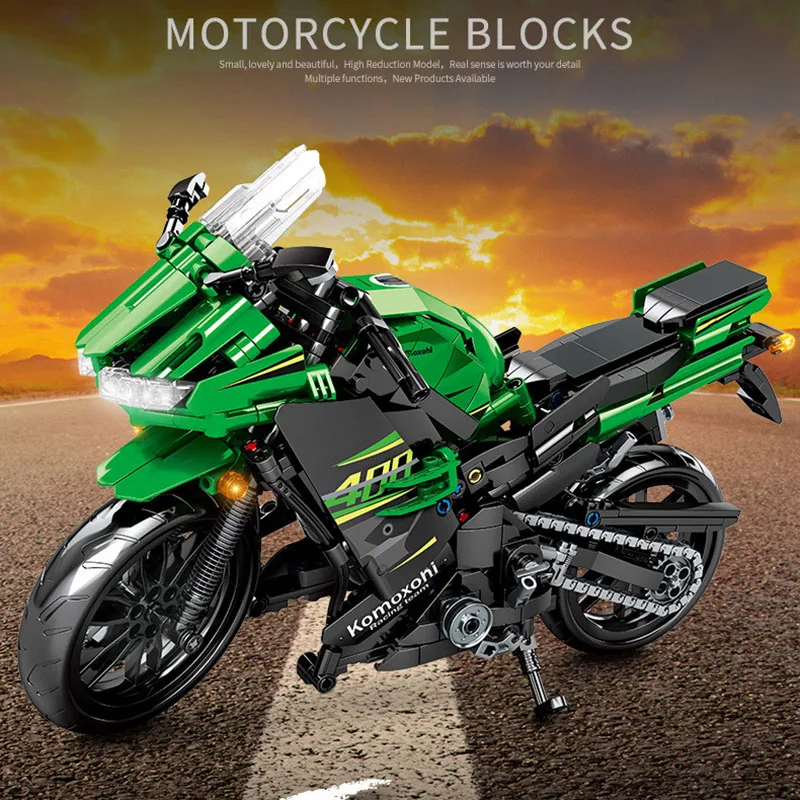 

High-tech Creative Speed Racing Ducatis Motorcycle Building Blocks Simulation Model Kit Bricks Off-Road Vehicle Kids Toys Gifts