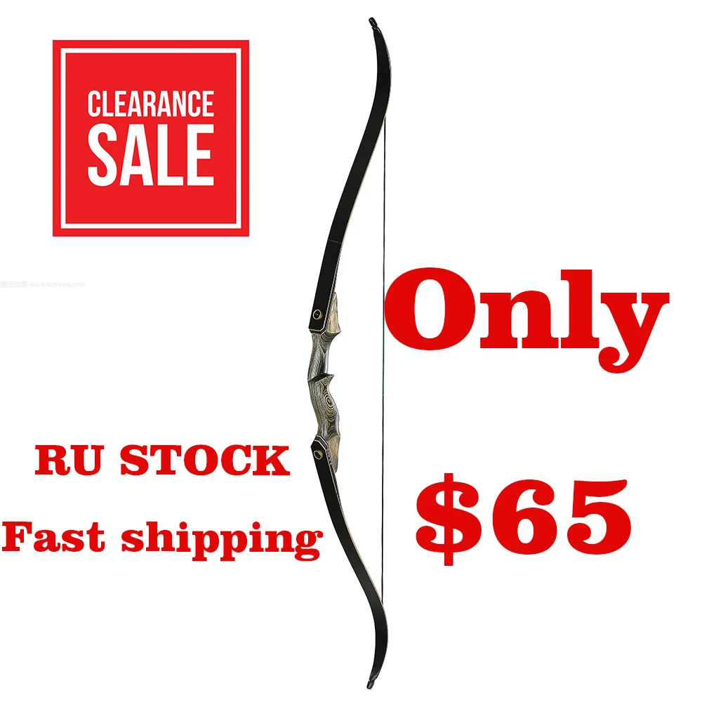 

Clearance!!! Ru Stock 60inch Archery Bow Right Hand Takedown Recurve Bow Fiberglass Limbs Outdoor Hunting Shooting Sports