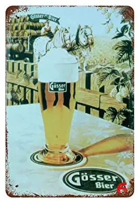 

ss Beer Tin Sign Wall Retro Metal Bar Pub Poster Metal 12x8 Inches