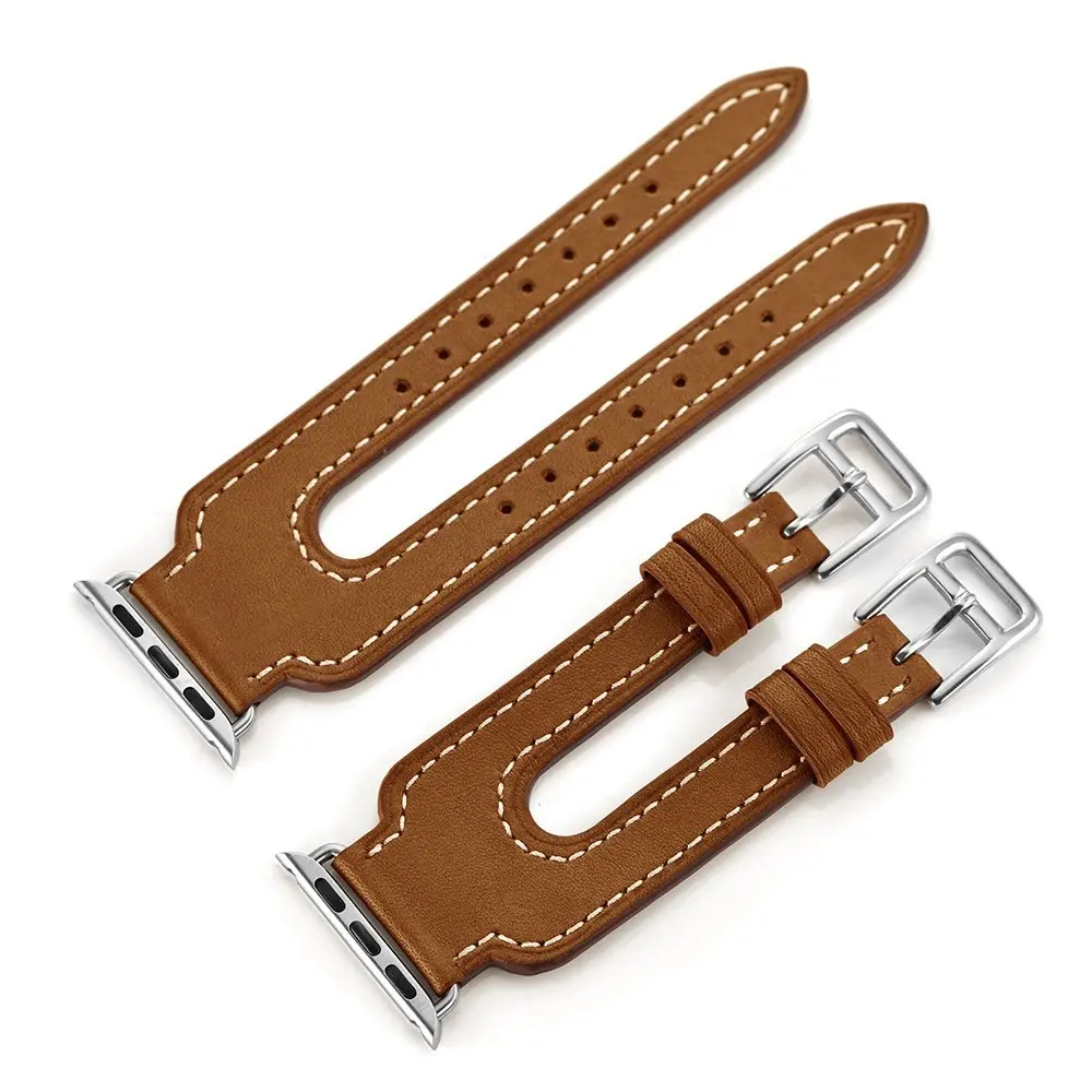 Кожаный ремешок для apple Watch band 44 мм/40 мм iwatch 5 4 42 мм/38 браслет с двойной пряжкой watch