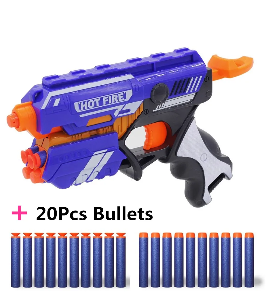 Игрушечный новый ручной пистолет с мягкими пулями подходит для Nerf мягкие пули