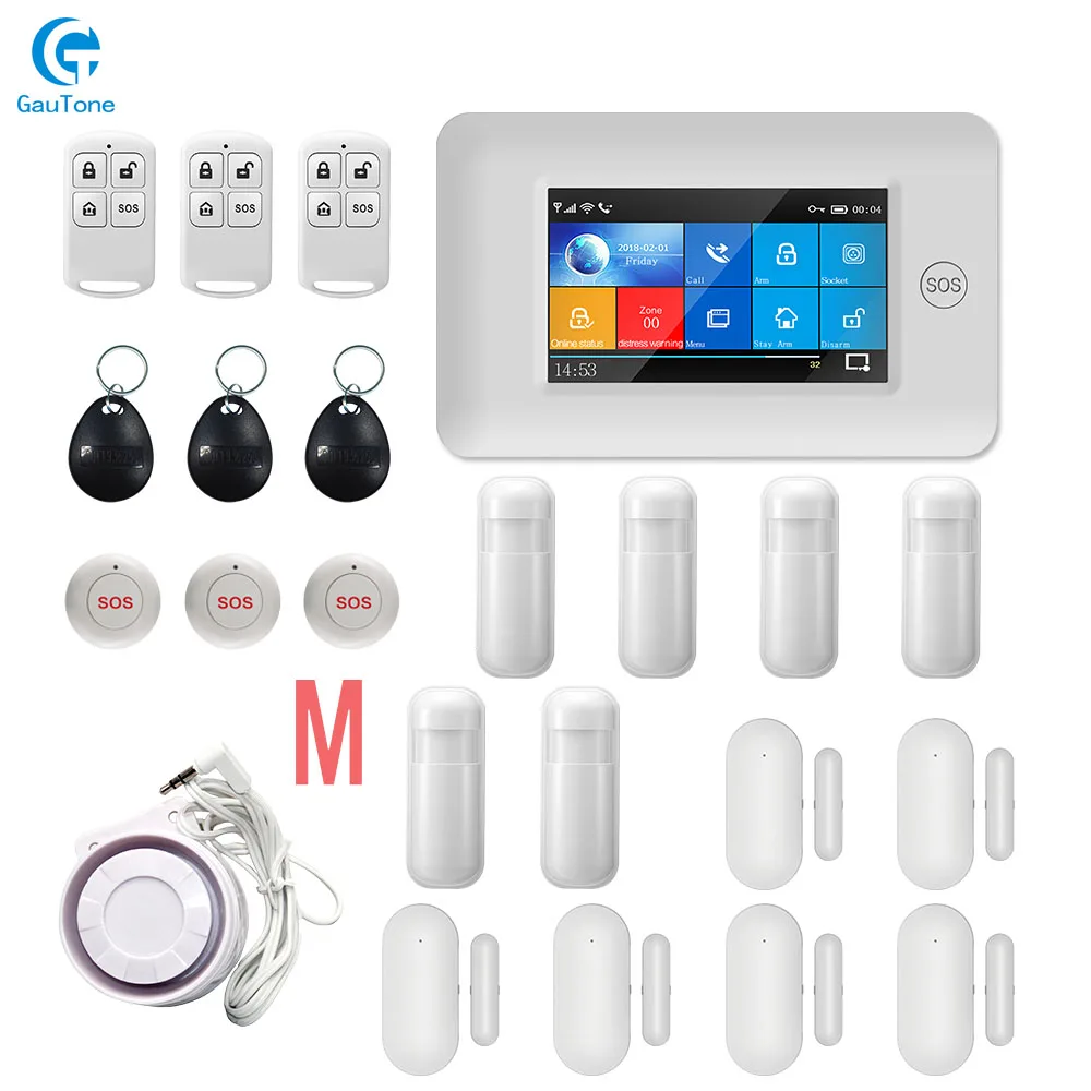 GT-014-GSM-PG106-M DHL приложение пульт дистанционного управления PG106 wifi+ GSM gprs беспроводной дом/Компания охранная сигнализация для Android и iOS - Цвет: GT-014-GSM-PG106-M