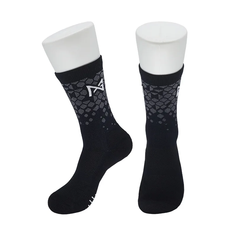 Носки до середины голени для взрослых профессиональные баскетболисты черные