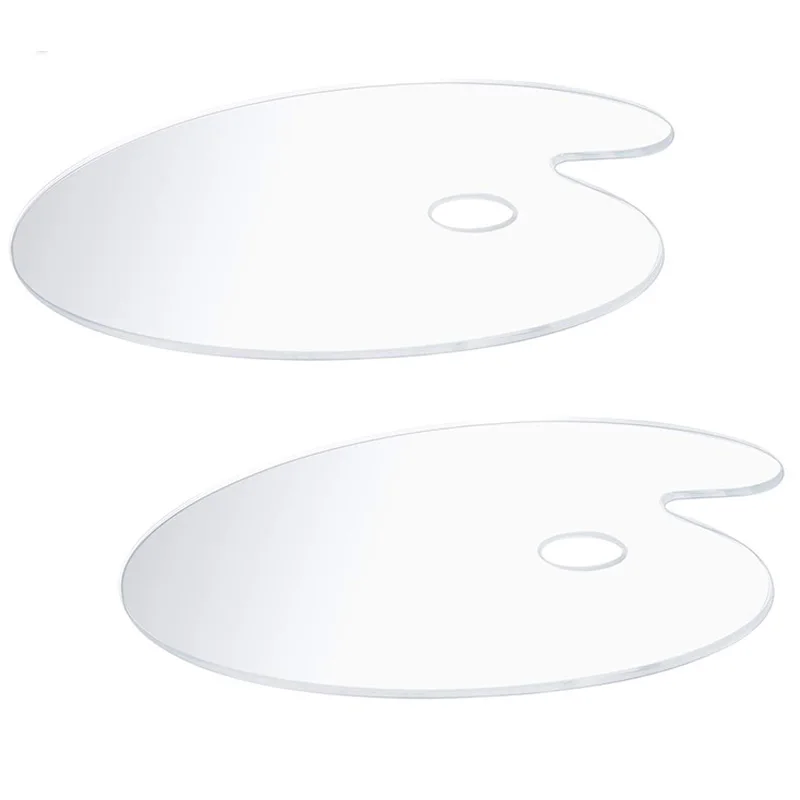 Прозрачные пластиковые палетки краски 11x14 дюймов Размер 2 набора овальная