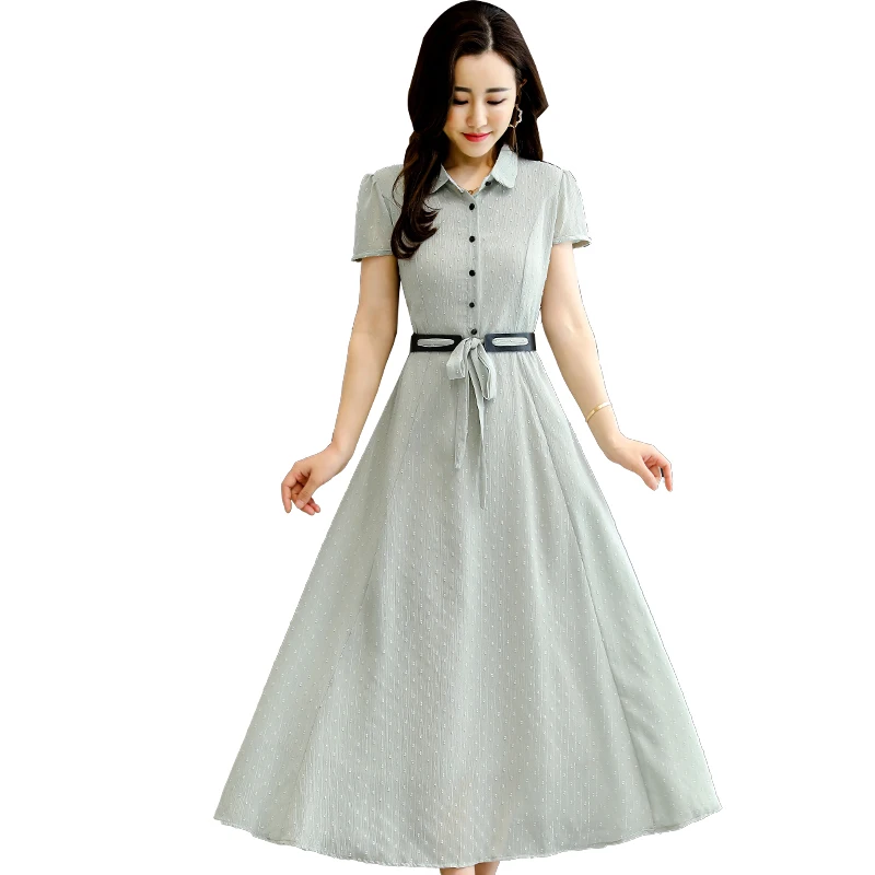 

2021Vintage Elegant Solid Chiffon Boho Maxi Dresses Summer New 3XL Plus Size Beach Sundress Women Bodycon Party Dresses Vestidos