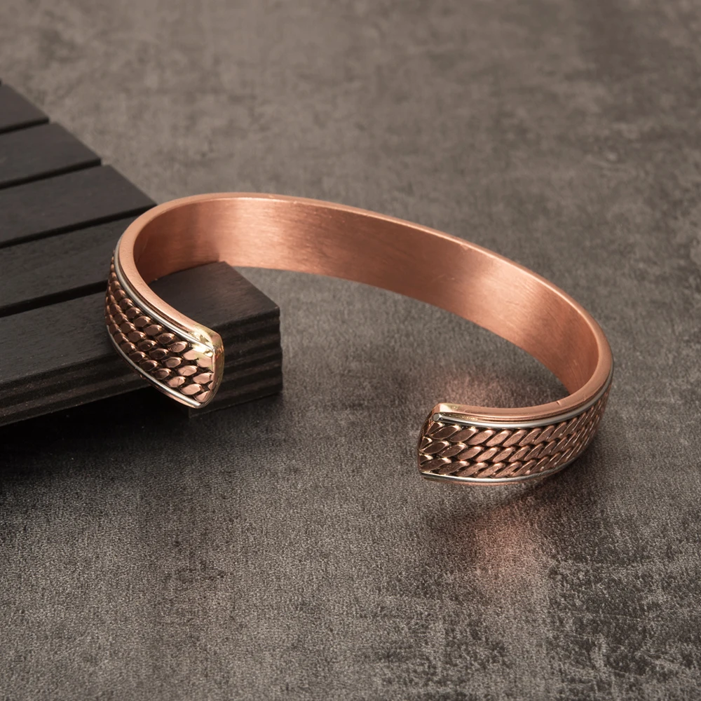 Twisted Copper Bracelets for Women Men Energy Magnetic Bracelet Benefits Adjustable Cuff Bangles Health | Украшения и аксессуары