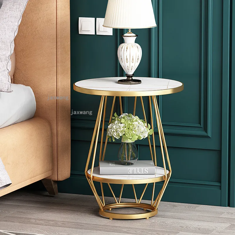 Nordic Luxury Coffee Tables Bedroom Beside Table Iron Sofa Side Kitchen Furniture Small Living Room Round Corner | Мебель