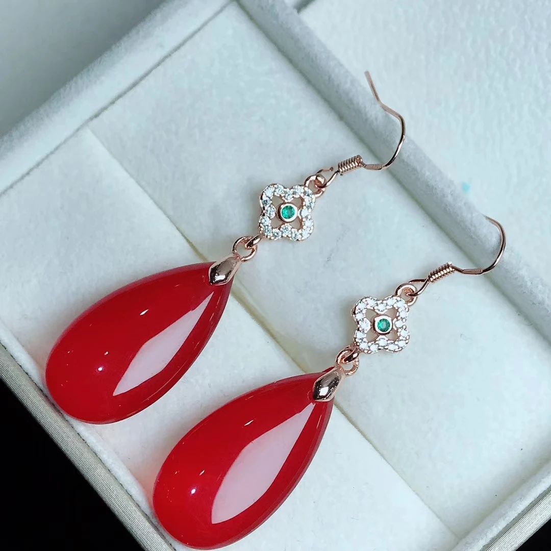 Женские вечерние Ги из серебра 925 пробы с натуральным розовым золотом и