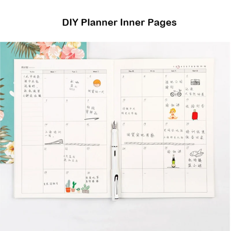 Блокноты формата А4 ежедневный Еженедельный ежемесячный Органайзер скрепленный