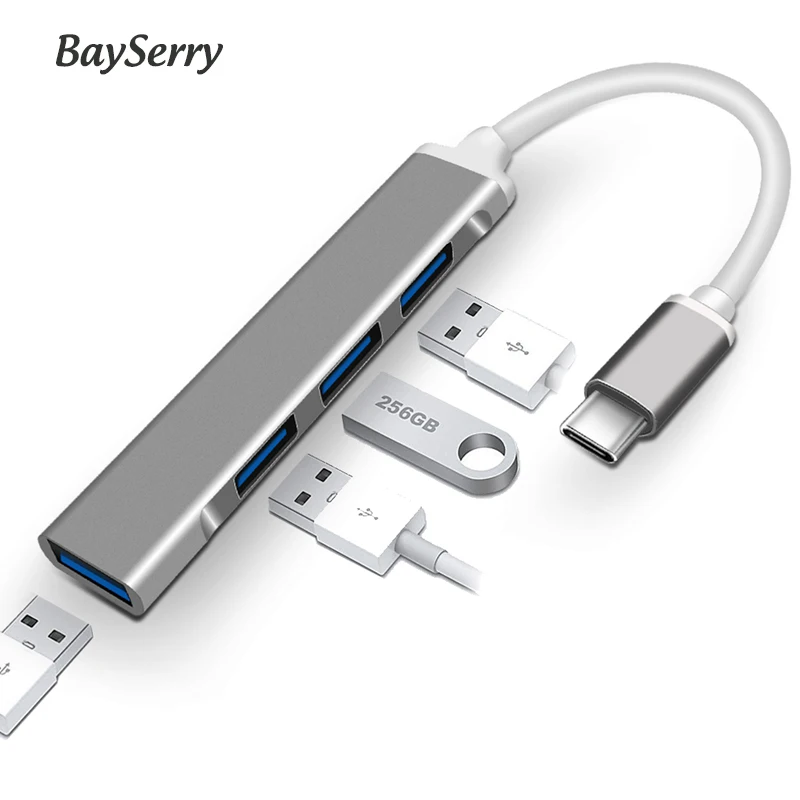 USB C док станция типа 4 порта разветвитель адаптер OTG 3 0 PD соединение мод/клавиатура