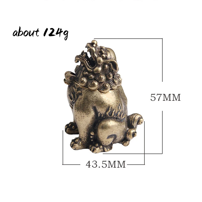 

Vintage Design Chinese Style Mini Feng Shui Pixiu Copper Bronze Incense Burner Censer Metal Craft Home Decors Living Room Supply