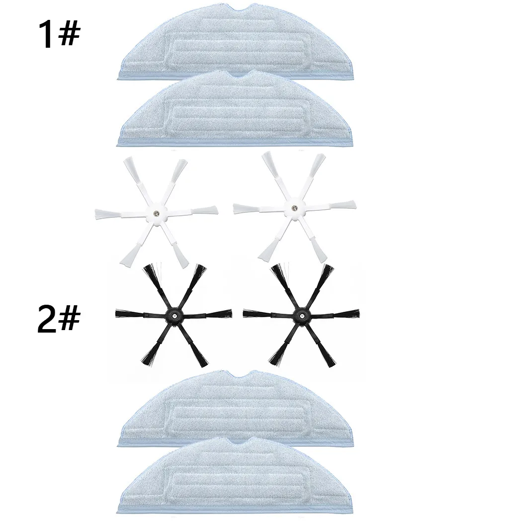 

2*Mopping Cloths 2*Side Brushes For T7 T7S T7PLUS T7SPLUS S7 S7MAX Robot Vacuum Cleaner Side Brush Mop Cloth High Quality