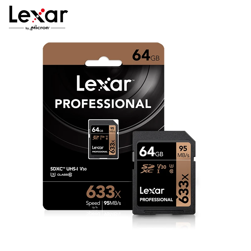 Lexar 633X64G sd-карта 256 Гб карта памяти 32 Гб UHS-I флэш-карта 128 Гб 16 Гб Высокая скорость до Макс 95 м класс 10 633x для камеры