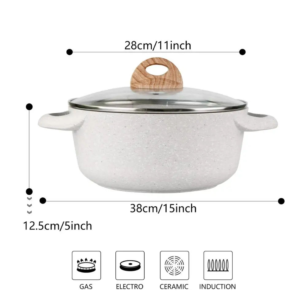 FISSMAN BORNEO серия кастрюль антипригарное покрытие алюминиевая точка Индукционная