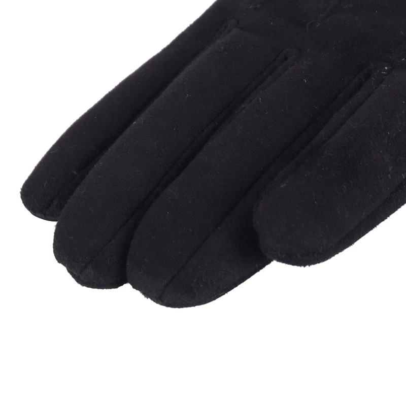

Winter Gloves Suede Warm Split Finger Gloves Outdoor Sport Driving Buckle Design Male Press Sn Mittens