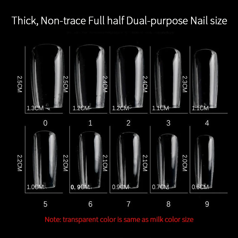 

500PC/Box Ballerina Nails Half French Natural/Clear Coffin False Nails ABS Artificial DIY False Fake UV Gel Nail Art Decorations