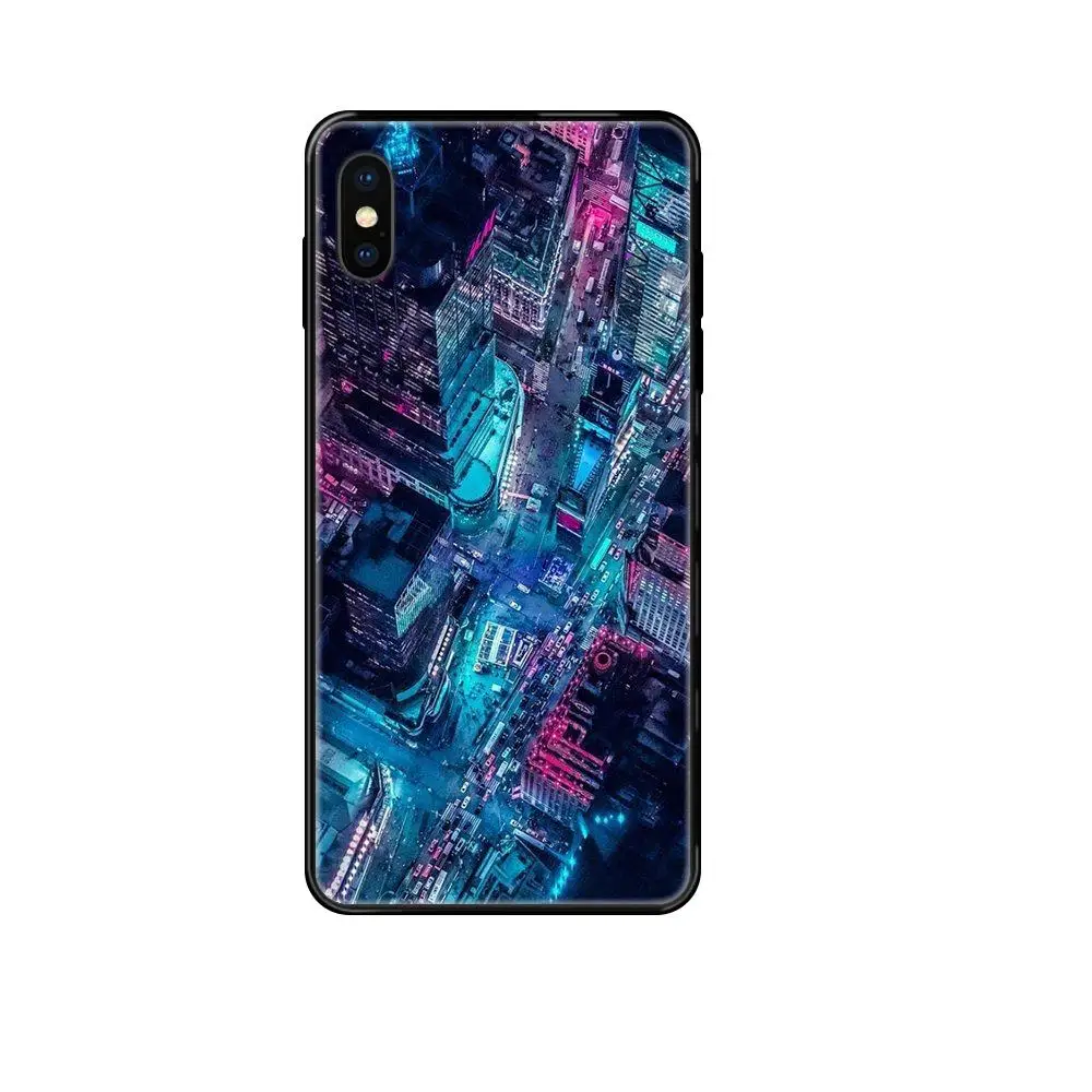 Красивый городской пейзаж ночного Нью-Йорка для телефона Samsung Galaxy Note 4 8 9 10 20 Plus Pro J6