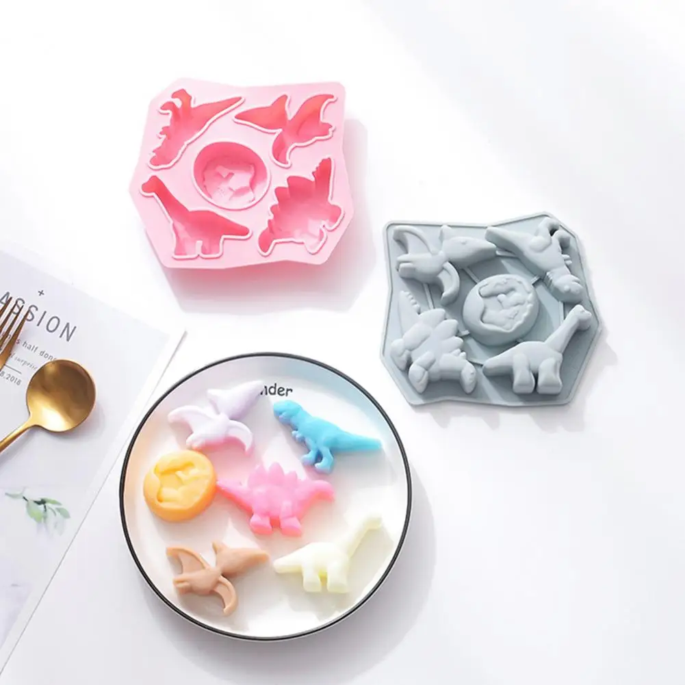 

Cake Mold Eco-friendly Dinosaur Shape Silicone Cartoon DIY Chocolate Candy Fondant Cake Decorating Moulds Baking Utensils