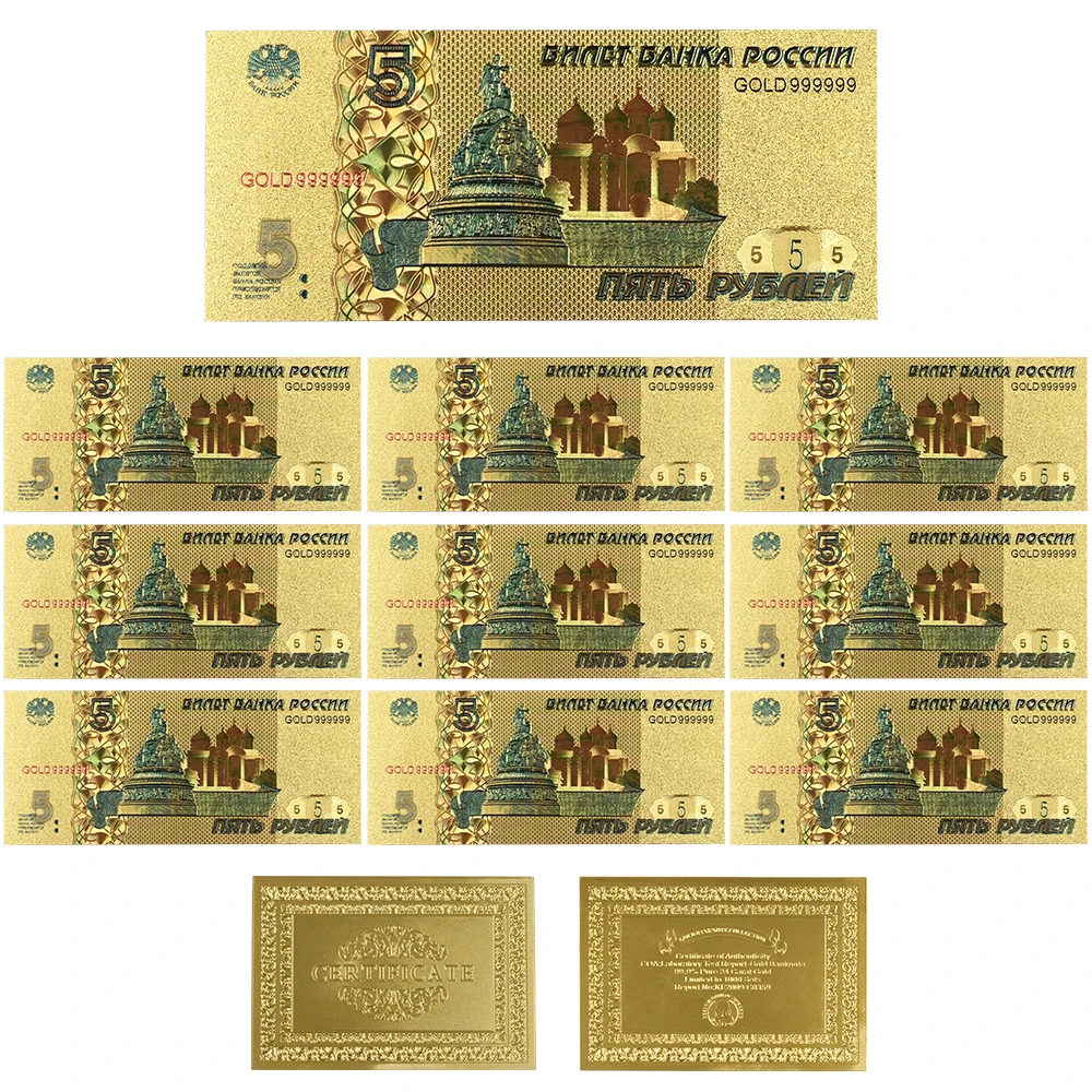 style 11 10 шт./лот новые продукты Цвет Российская банкнота АРК банкнот 100 рублей банкнот в центре сообщений в течение 24k Gold Бумага деньги для коллекции - Цвет: style 11
