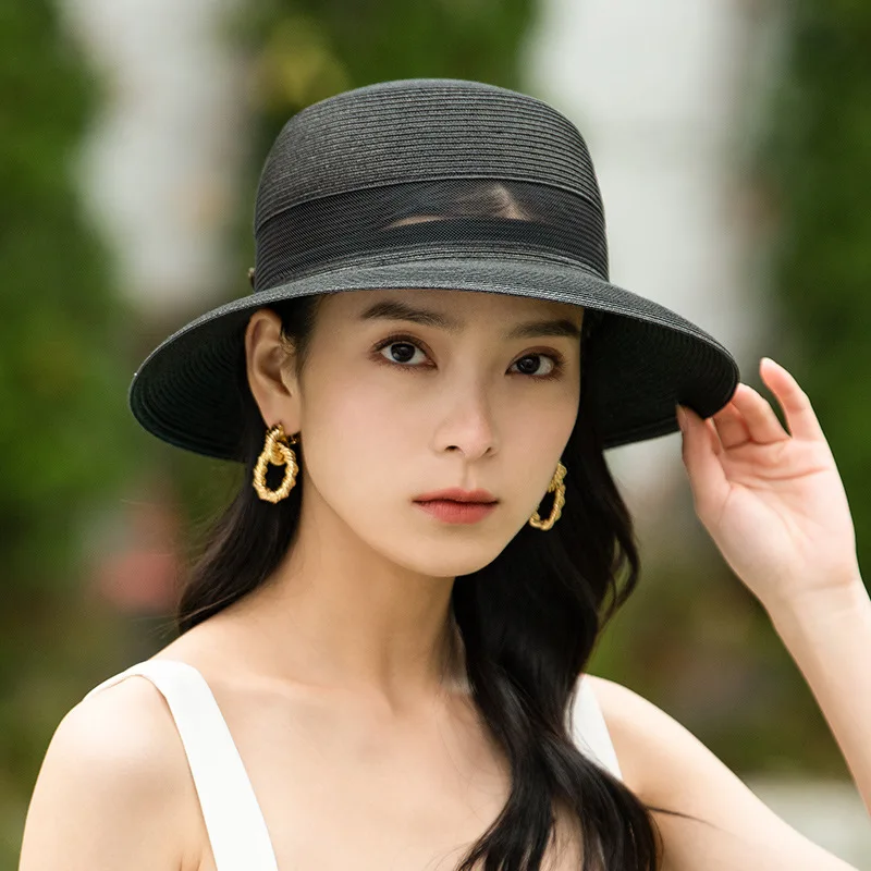 Шляпа USPOP женская Соломенная сетчатая пляжная Панама с вырезами повседневная