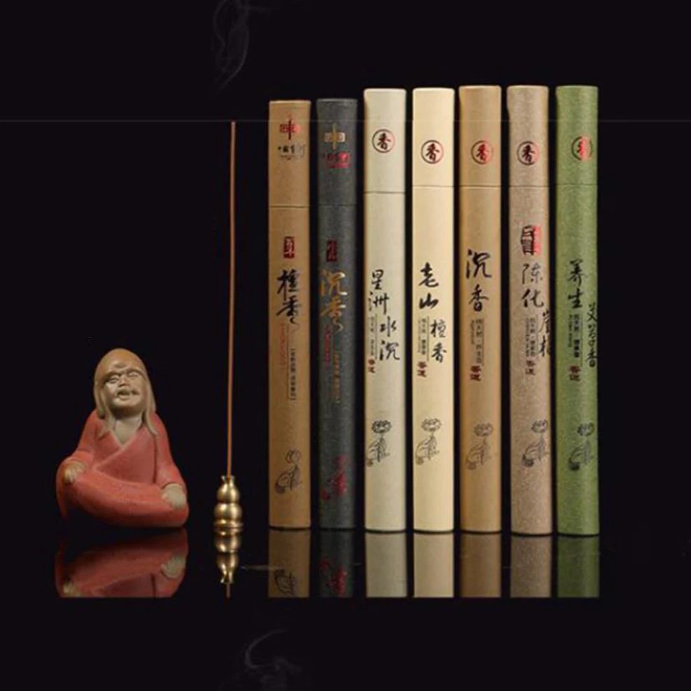 

10PCS Stick Incense Home Indoor Bamboo Skewer Incense Agarwood Wormwood Purifying air 20g Sandalwood Small tube stick Incense