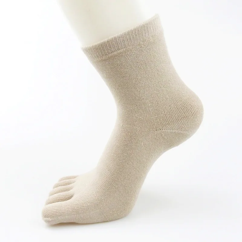 

Custom Design Sock Women Girls Funny Solid-Color Thicken Keep Warm Middle Tube Five Fingers Floor Snow Socks Drop Shipping Socks