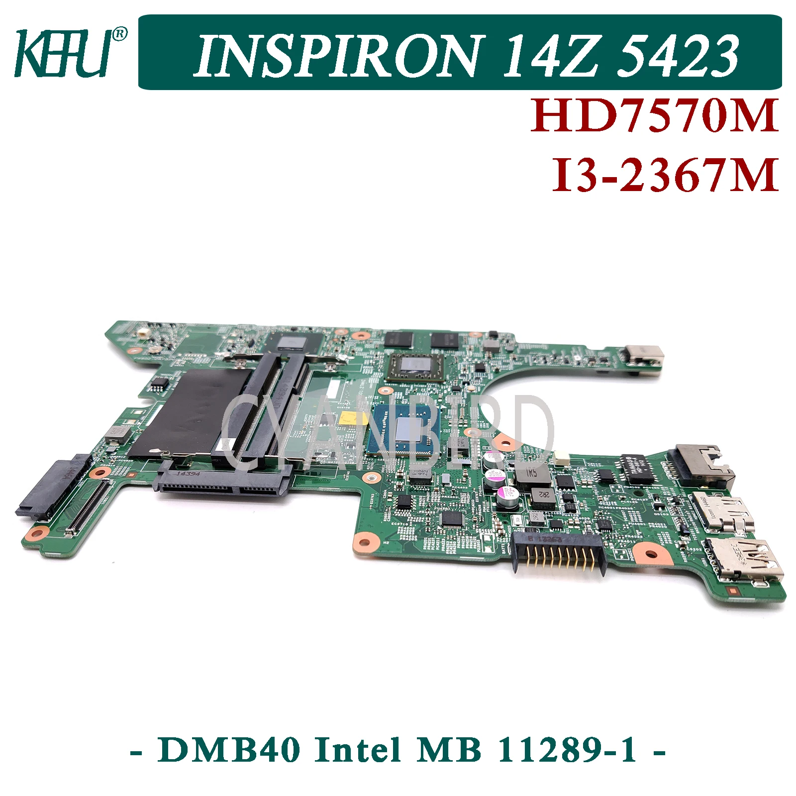 

KEFU DMB40 Intel MB 11289-1 оригинальная материнская плата для ноутбука Dell Inspiron 14z 5423 с I3-2367M HD7570M материнская плата для ноутбука