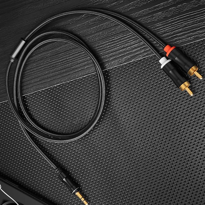 Аудиокабель RCA 2RCA на 3 5 аудиокабель с разъемом мм кабель Aux RAC 1 м 2 для телефона Edifer