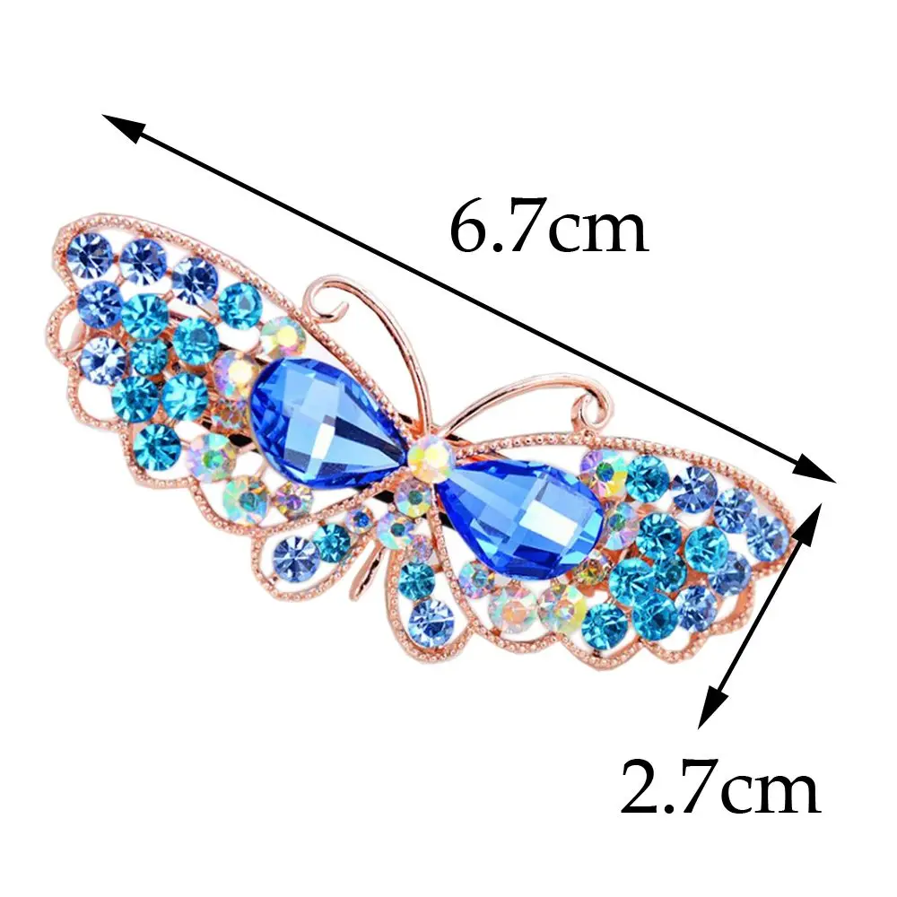 1 шт. мини хрустальные стразы Бабочка заколка для волос блестящая шпилька из