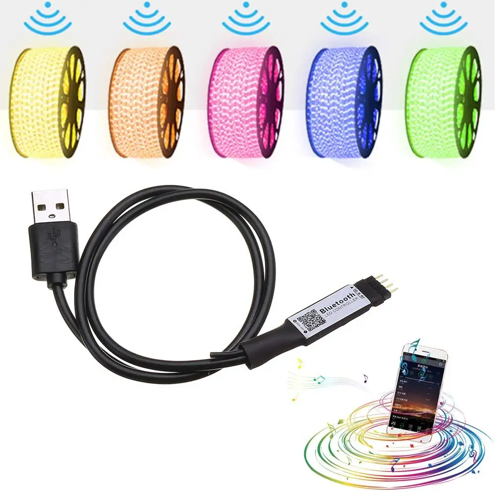 RGB USB ИК/RF/wifi Bluetooth-совместимый пульт дистанционного управления музыкальный