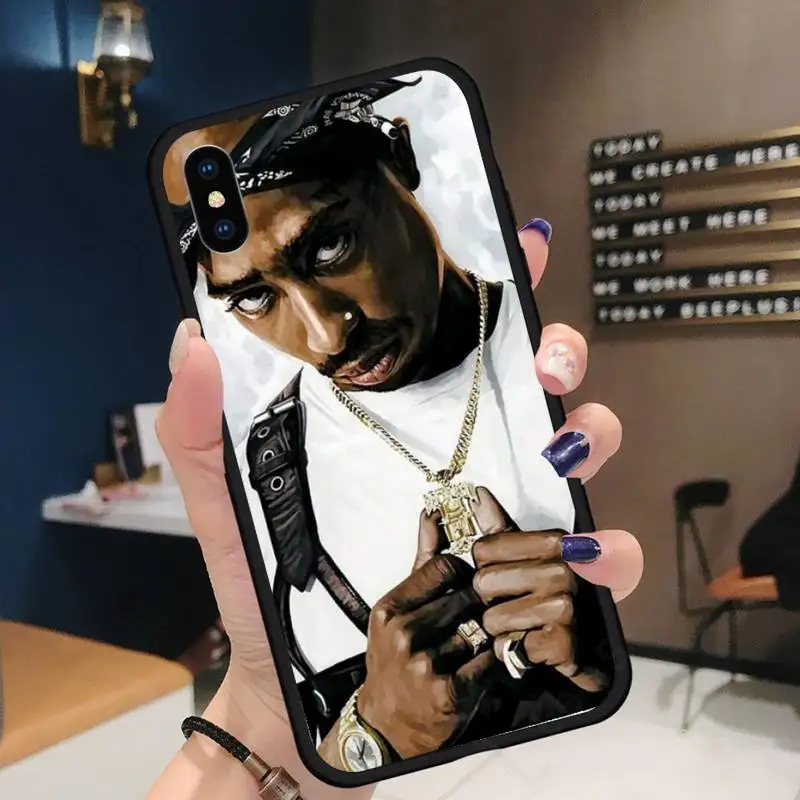 

Rapper 2pac Singer Tupac Phone Case for iPhone 11 12 pro XS MAX 8 7 6 6S Plus X 5S SE 2020 XR