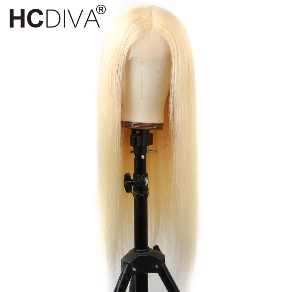 Парик из светлых человеческих волос 613 парик средней части на сетке с эффектом