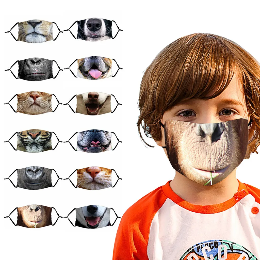 1 шт. детская многоразовая Крышка для лица с принтом | Аксессуары одежды