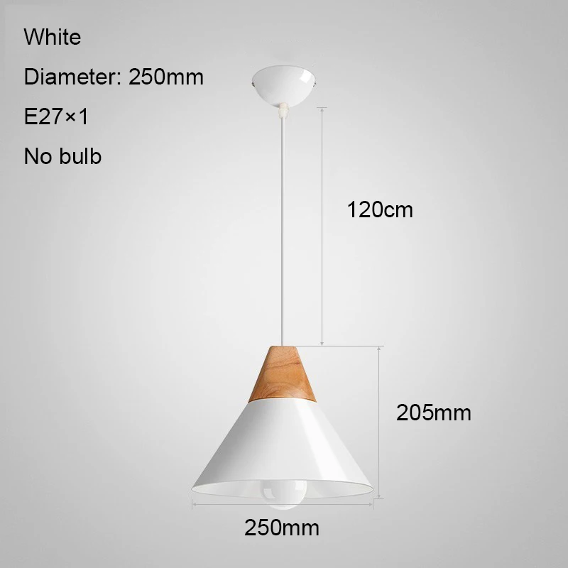 White 250mm no bulb Подвесной светильник светильник подвесной люстра лофт подвесные светильники лофт декор светильник люстра светильник лофт люстра детская люстра для кухни люстра на кухню светильники подвесные - Цвет корпуса: White 250mm no bulb