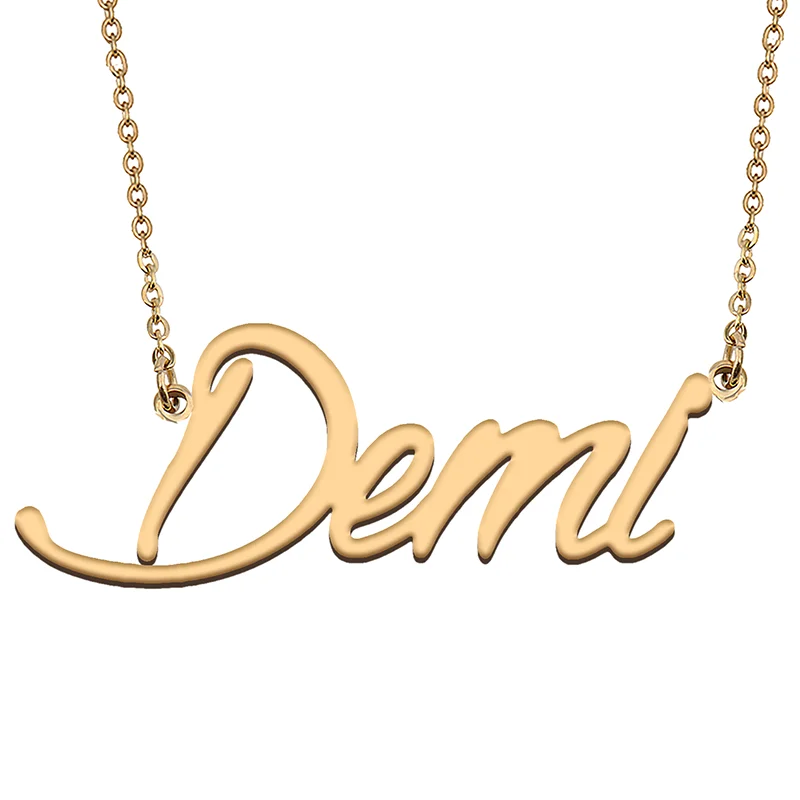 Demi Custom Name Necklace Customized Pendant Choker Personalized Jewelry Gift for Women Girls Friend Christmas Present