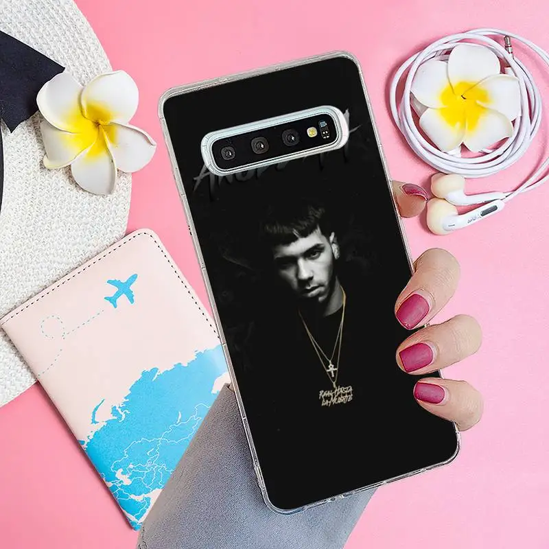 

Anuel AA Coque Phone Case Transparent for Samsung A71 S9 10 20 HUAWEI p30 40 honor 10i 8x xiaomi note 8 Pro 10t 11