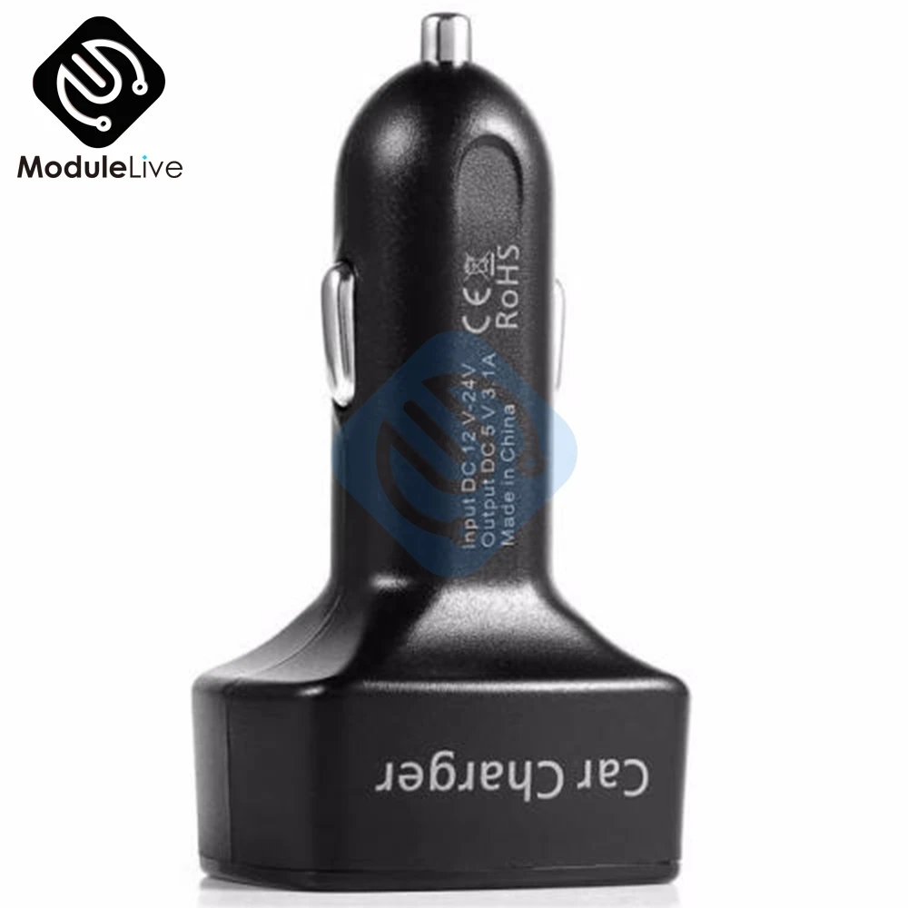 Цифровой вольтметр 4 в 1 светодиодный амперметр постоянного тока 5 В 3.1A термометр