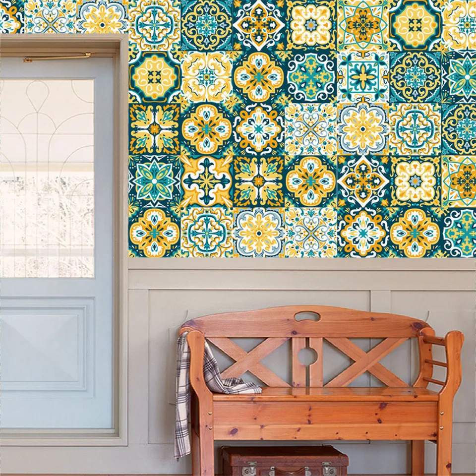 Самоклеящиеся водонепроницаемые обои винтажные в стиле барокко стикер для