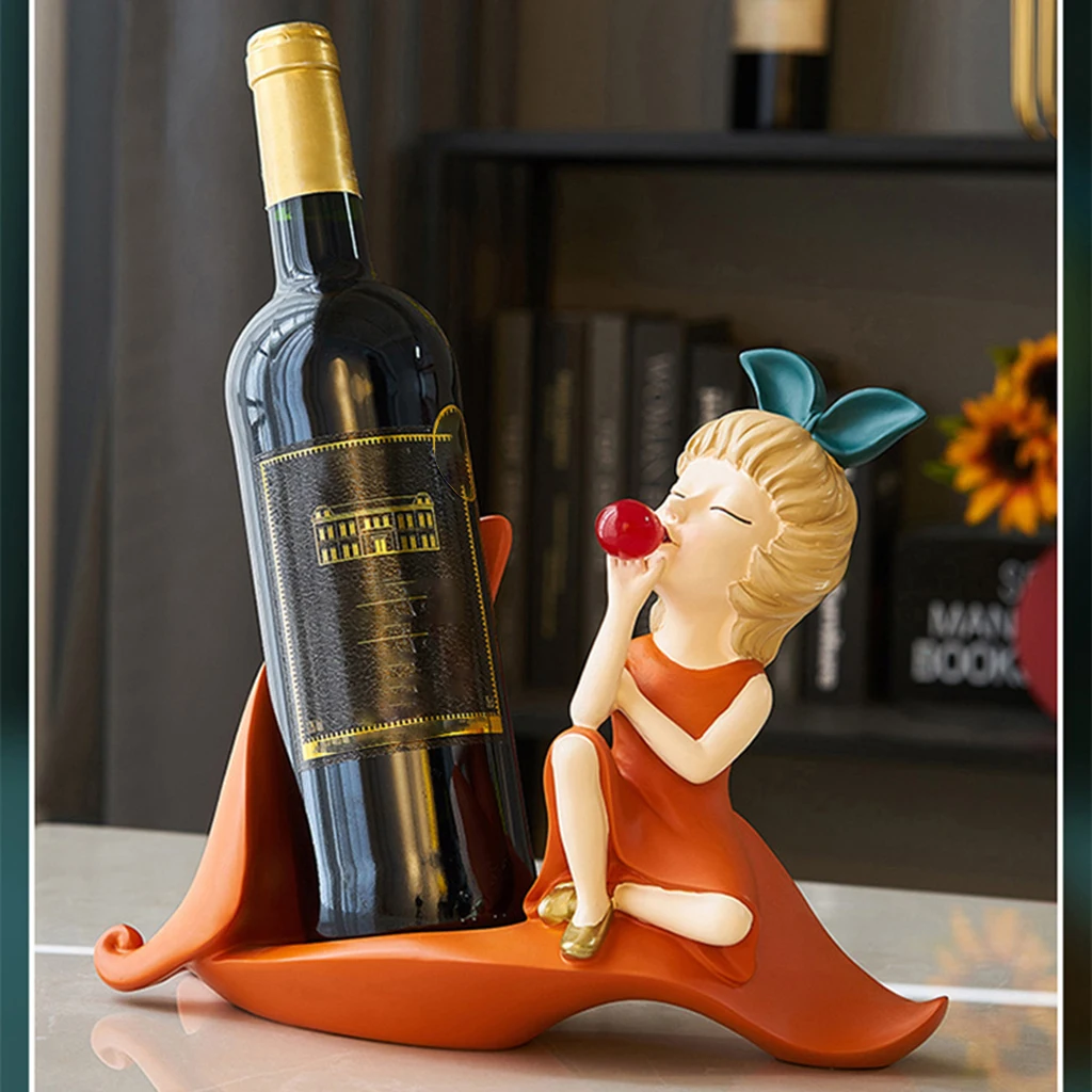 

Creative Home Decorative Figurines Ornaments Modern Minimalist Bubble Girl Beauty Wine Rack Decoration Creative Wedding Craft
