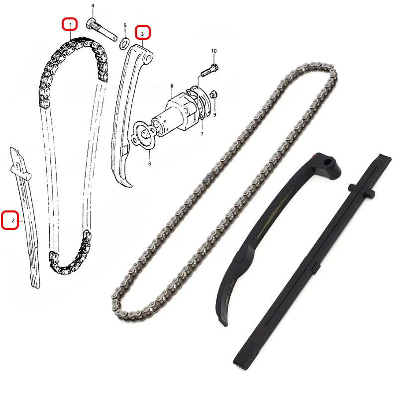 Новый Cam цепи Camchain + направляющие для Suzuki 125 DR DF Z EN GN GS MARAUDER DR125 GN125 DF125 Z125 EN125