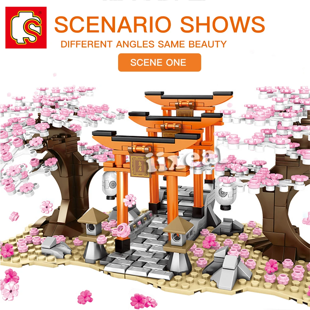 380 мм игрушки для девочек строительные блоки друзей японский город счетчик