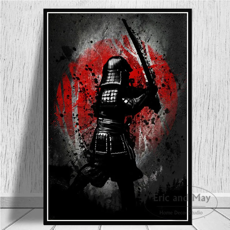 Hot Bonsa Bushido Samurai Kanji Ink Japanese Ninja Canvas Oil Painting Poster Prints Art Wall Pictures Living Room Home Decor | Дом и сад