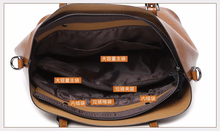 Новая женская сумка простая на плечо Высококачественная кожаная сумка-тоут