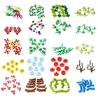 Строительные блоки MOC, цветы, растения, трава, сад, игрушки для детей, игрушки сделай сам, подарки для детей, цветок 32606 3260