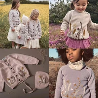 kids sweaters 2021 new winter shirley brand girks cute knit cardigan baby toddler cotton outwear tops outwear costume for child