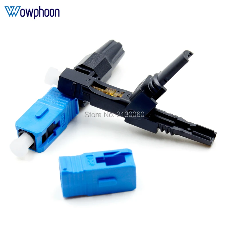 200pcs/Box 0.3dB New SC Optic Fiber Fast Connector FTTH SC/UPC Single Mode Quick Connector free shipping