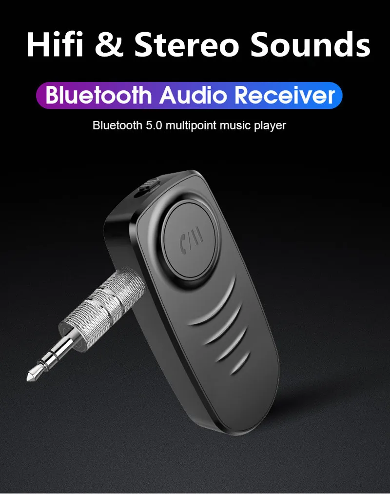 10 H разъем AUX Музыкальный беспроводной адаптер Bluetooth 5,0 приемник 3,5 мм гарнитура автомобильный комплект аудио передатчик для динамика наушников