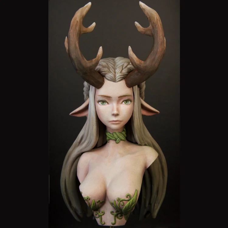 Смола Модель бюст GK Antler elf girl японская Фэнтези тема разобранный и Неокрашенный